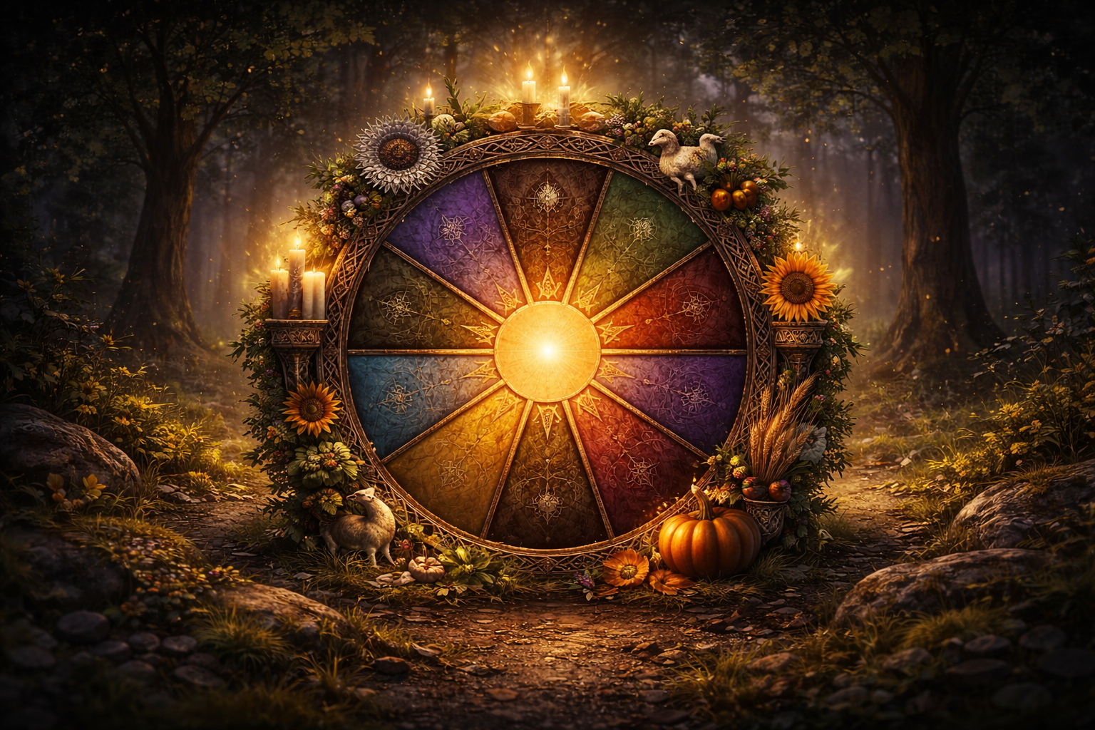 Jahreskreis – Rad des Jahres im Wald